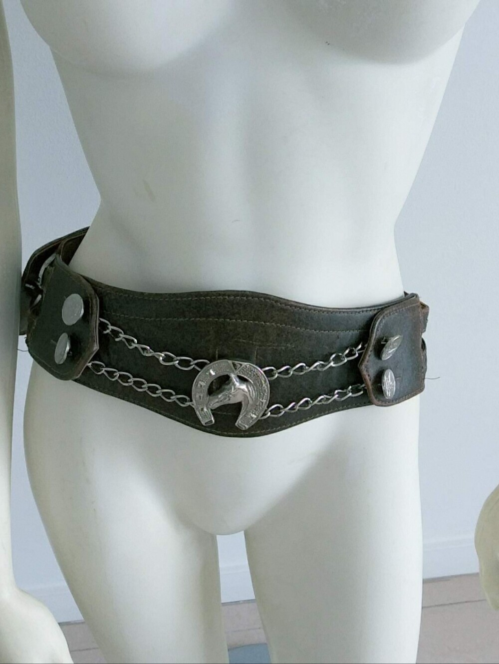 Wide Belt Bag Fanny Pack Waist Hidden Zip Compartment 34x4 Faux Leather Western